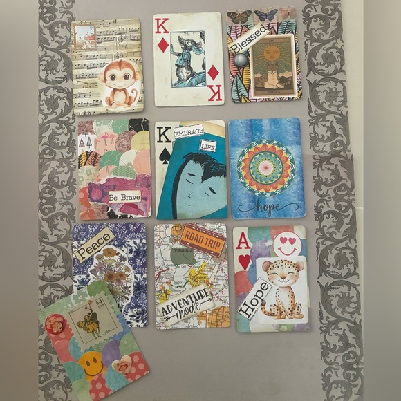 10 Altered Playing Cards - Picture 2 of 2